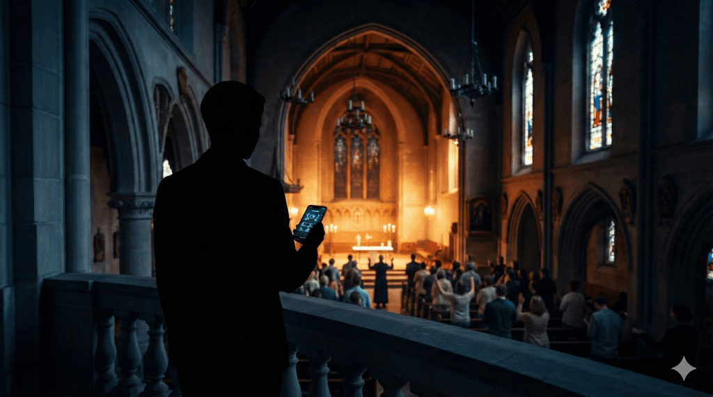 Security team member overlooking sanctuary